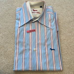 Harmont & Blaine blue multi-colored striped button down size XL